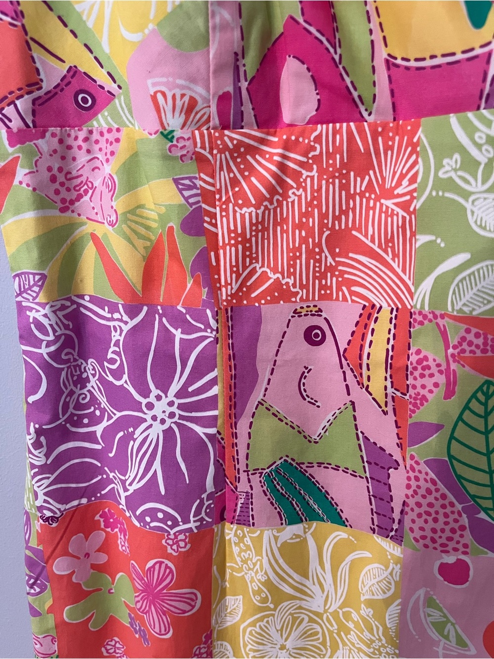 Lilly Pulitzer Patchwork Floral Dress - Size 6 - Picture 9 of 11